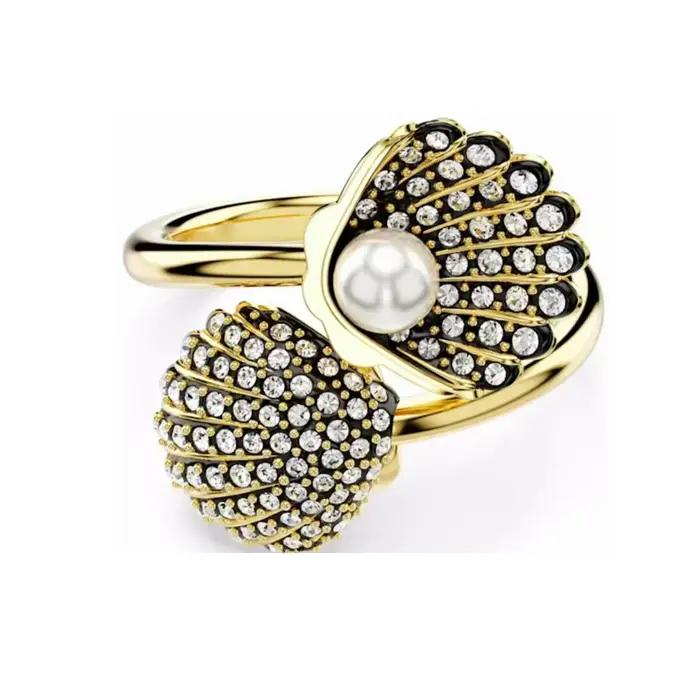 Nouvelle bague exquise personnalisée en forme d'éventail