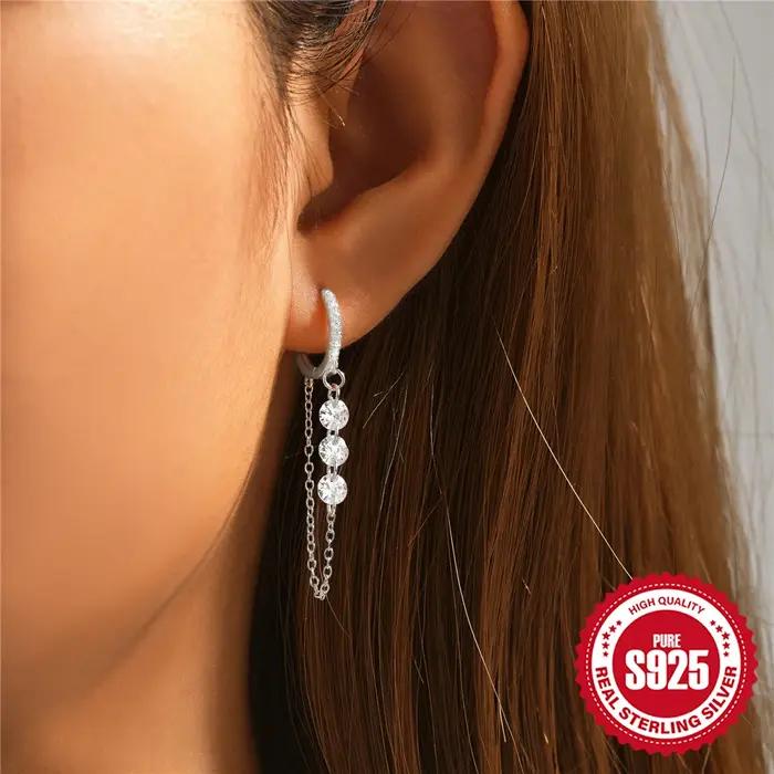 BOAKO – boucles d'oreilles rondes à pampilles en argent Sterling 925