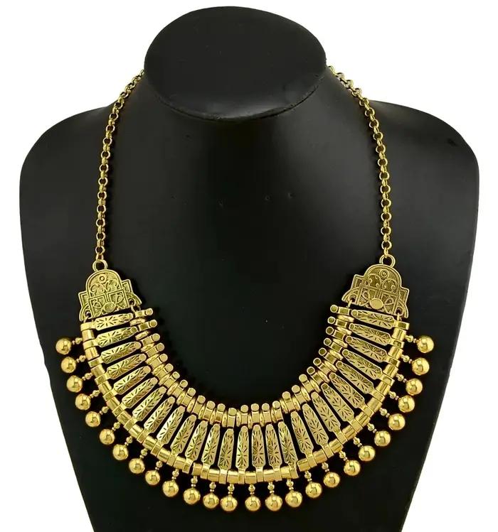 Collier ras du cou ethnique traditionnel gitane Afghan pour femmes