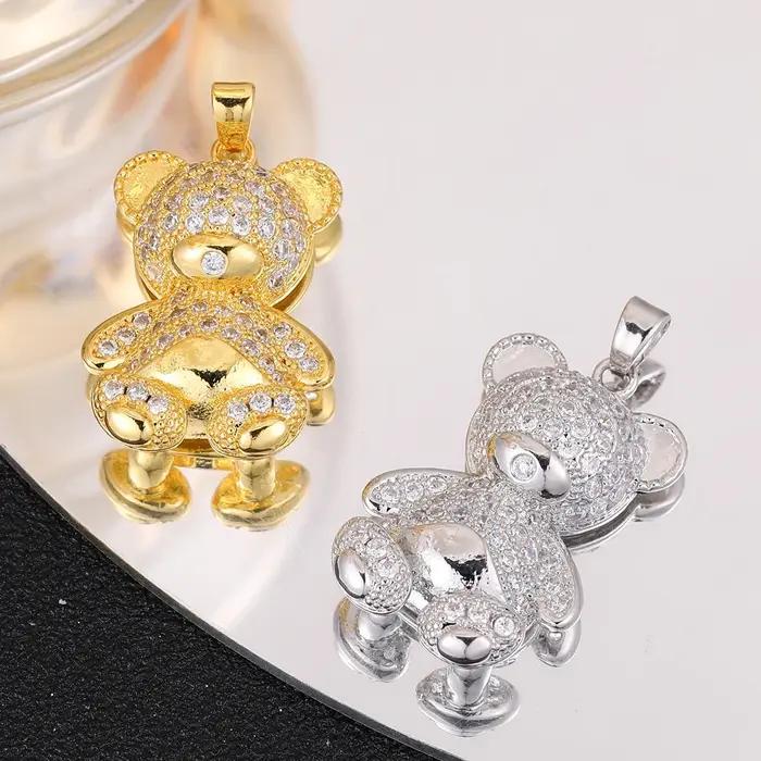 Juya 18K véritable plaqué or Micro pavé coloré zircon cubique mauvais œil citron breloques pour bricolage femmes mode pendentif fabrication de bijoux