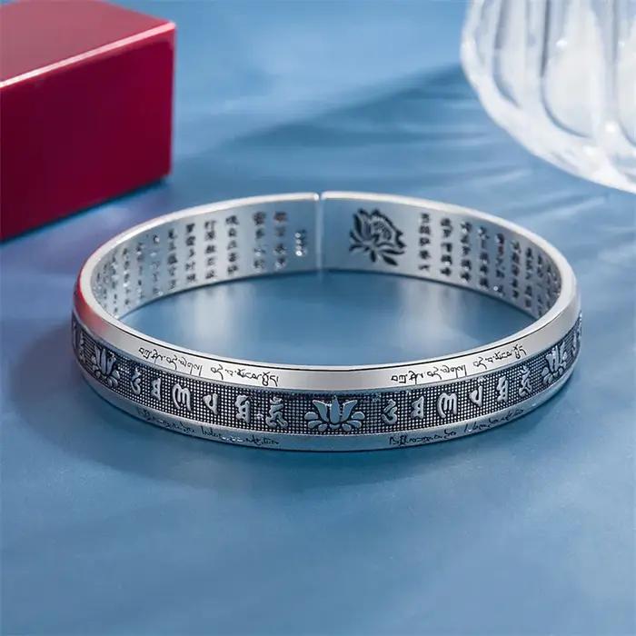 Bracelet classique Lotus Prajna Paramita en forme de cœur pour femmes