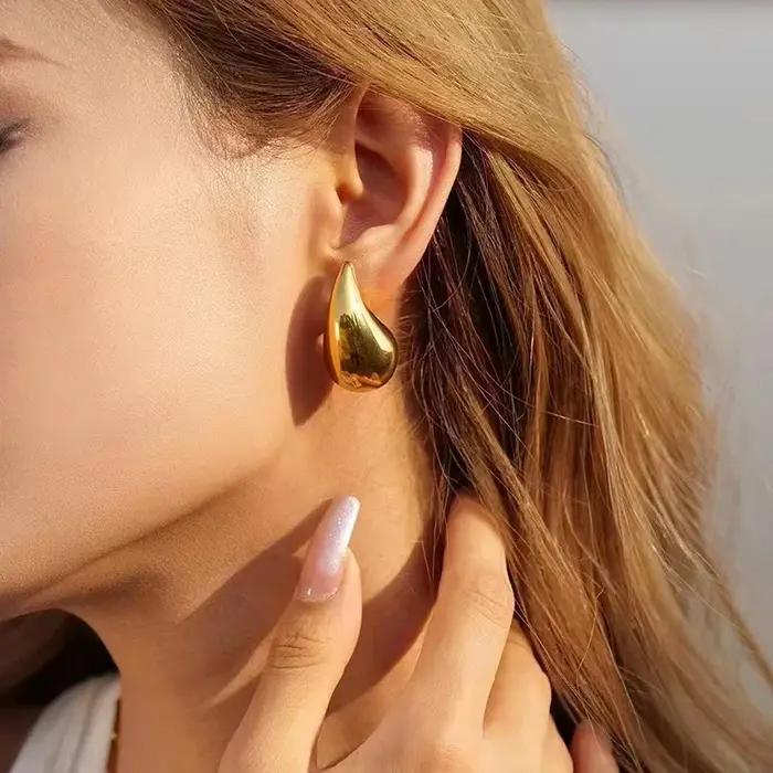 Boucles d'Oreilles en Argent Sterling 925 et Or de 12/14/18mm