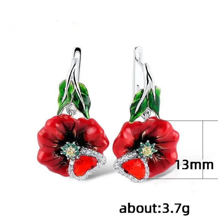 Boucles d'oreilles pendantes romantiques rétro micro-incrustées de zircon 5A