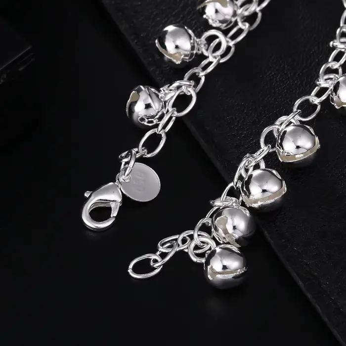 DOTEFFIL – Bracelet à cloches rondes en argent Sterling 925 pour femmes, bijoux de fête de fiançailles et de mariage