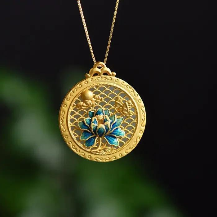 Collier de jade Hetian naturel pour dames