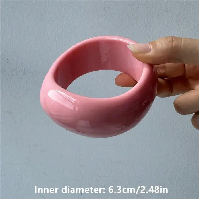HUANZHI – Bracelet large géométrique asymétrique épais