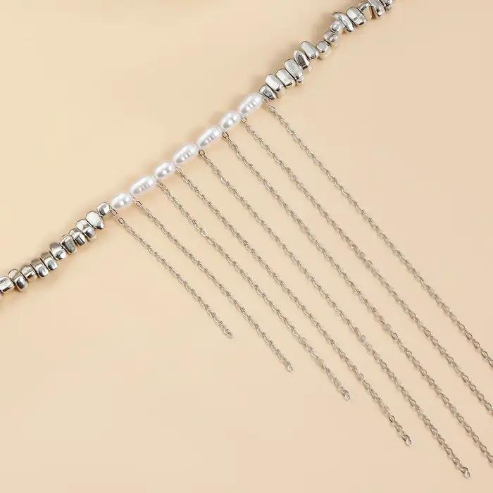 Collier ras du cou en Imitation de perles pour femmes