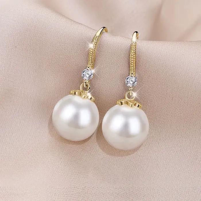 Boucles d'oreilles en argent sterling serties de zirconium pour femme occasions spéciales mariage fiançailles cadeau bijoux de luxe élégantes