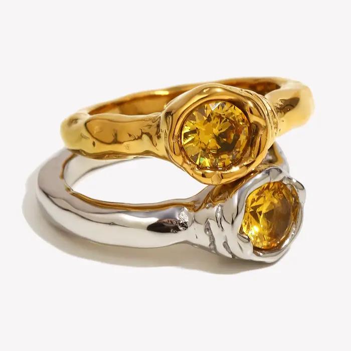 E.B.belle – bagues fines en Zircon pour femmes