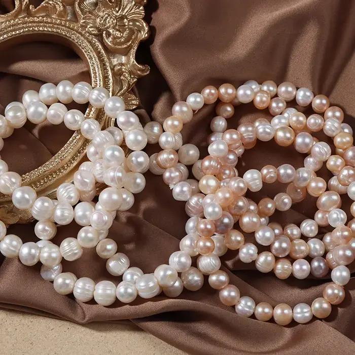 Bracelets élégants en perles naturelles d'eau douce pour femmes