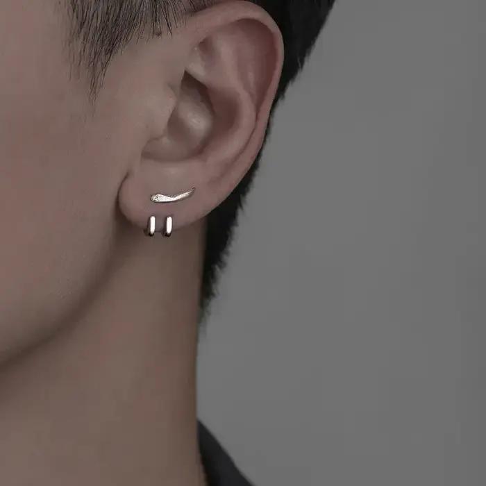 Vintage mode charme Punk boucle d'oreille pour hommes détachable double usage