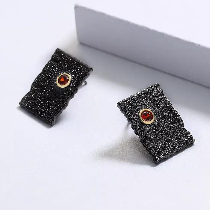 Boucles d'oreilles rectangulaires géométriques classiques pour femmes