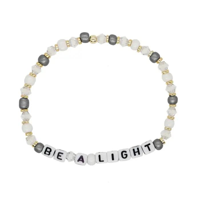 Go2boho-Bracelets en cristal avec lettres géométriques pour femmes