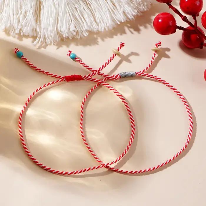 Shinus – Bracelet de la série Martis Super Simper en bois et perles turquoise synthétiques