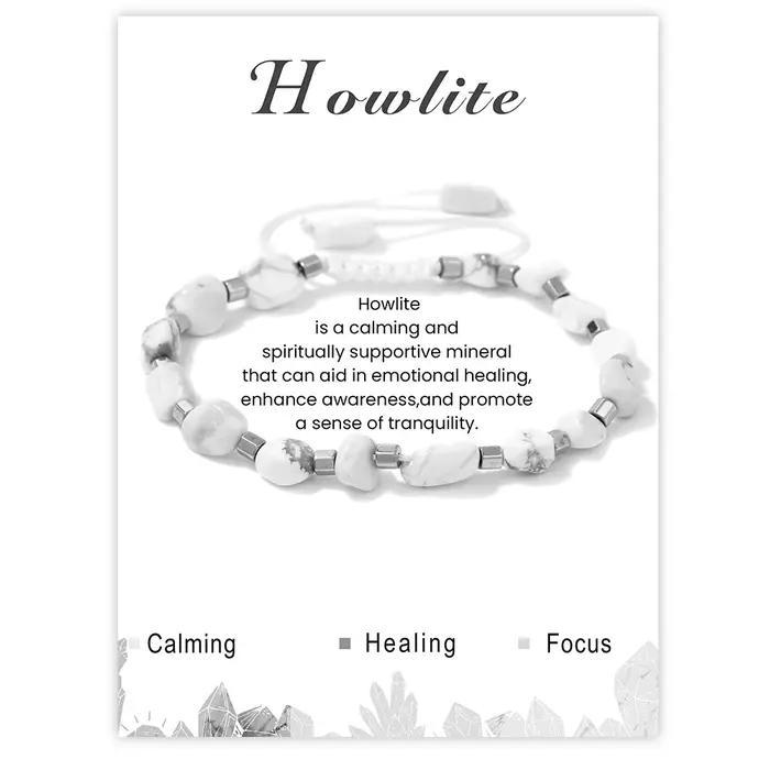 Bracelet de perles obisidiennes noires pour hommes et femmes