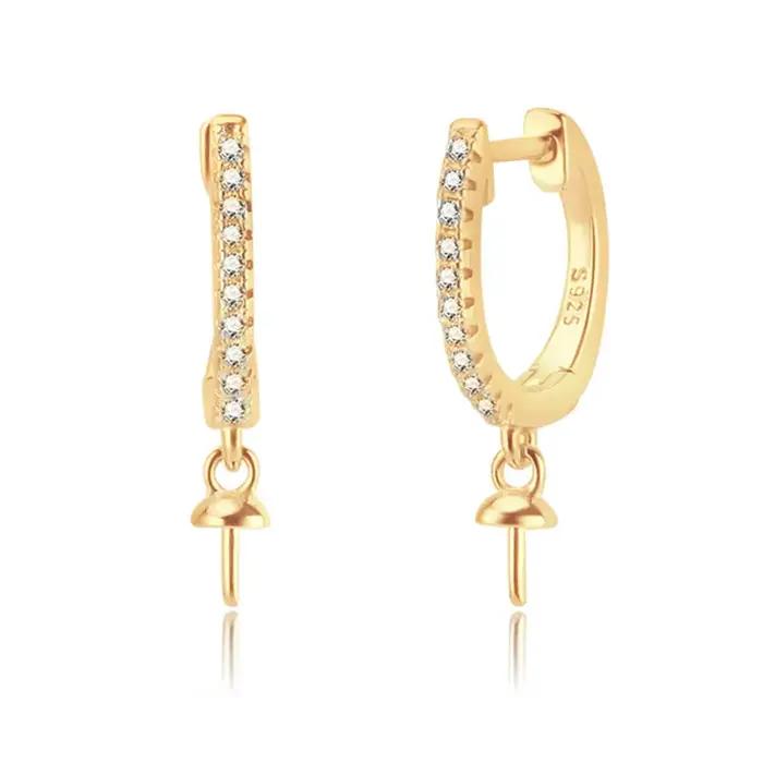 CLUCI 3 paires authentiques 925 argent Zircon boucles d'oreilles bijoux pour femmes fête
