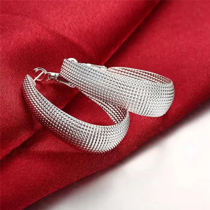 DOTEFFIL nouveau 925 boucles d'oreilles en argent Sterling femmes boucles d'oreilles pour cadeau de mariage Fine Europe bijoux cadeau de noël fête de fiançailles