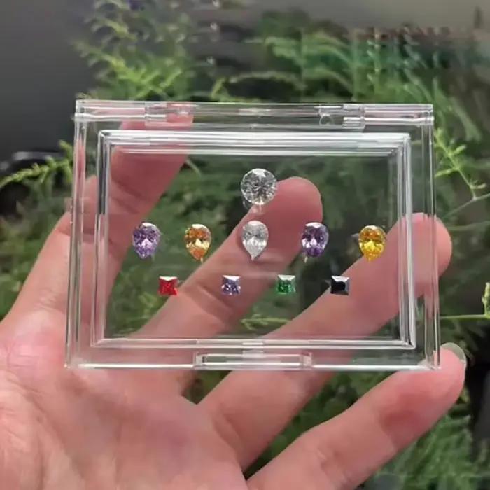 Lbarley – boîte de présentation de bijoux avec pierres précieuses claires, support organisateur en d