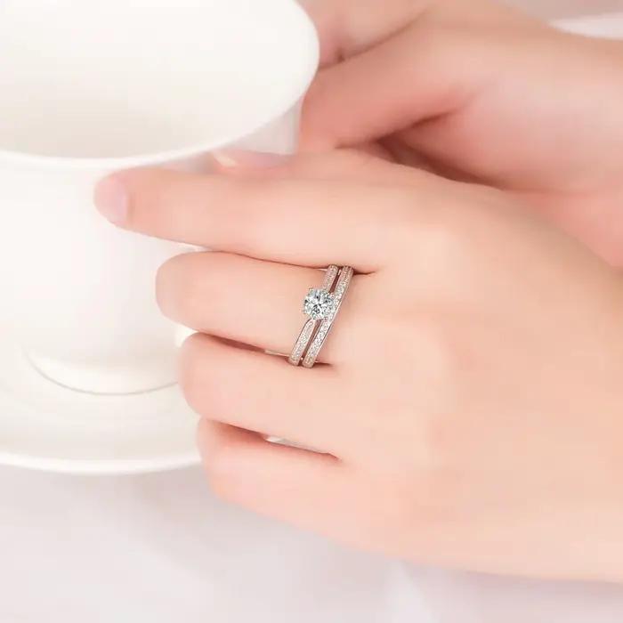 Lihong – bague en argent Sterling 925 incrustée de Zircon pour femmes