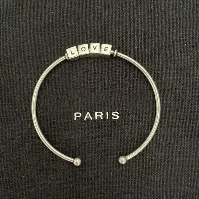 Bracelet Classique Ouvert en Argent avec Lettres, Style Européen, pour Femme, Bijou de Marque de Cré