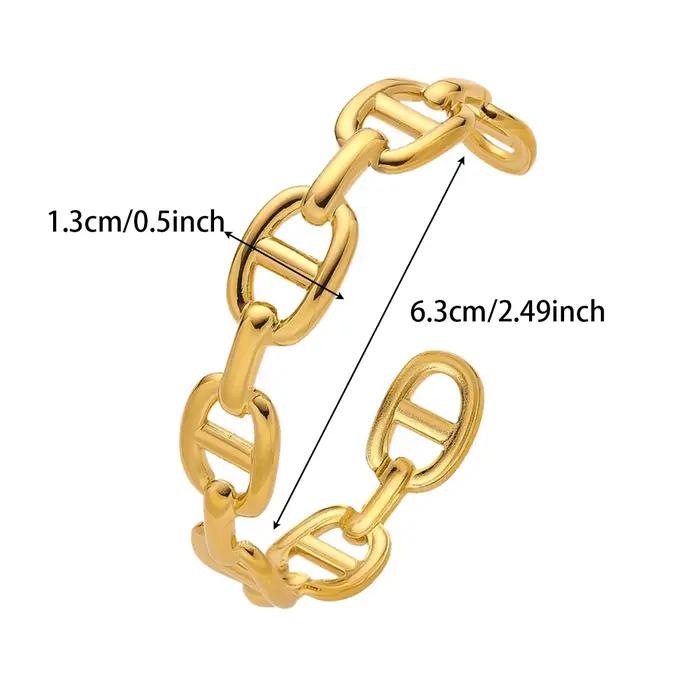 Bracelet élégant en or plaqué pour femmes, design en nid d'abeille de luxe, acier inoxydable de haut