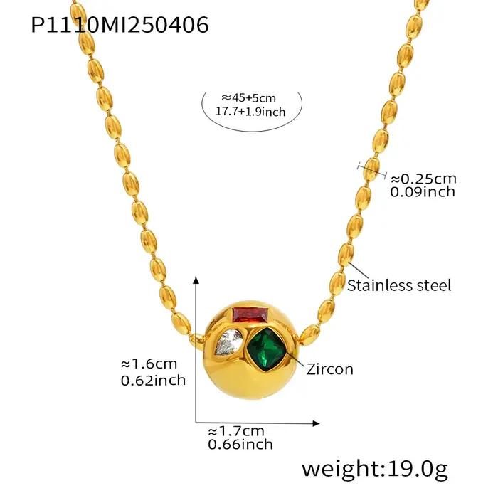Collier chaîne en Zircon coloré pour femmes