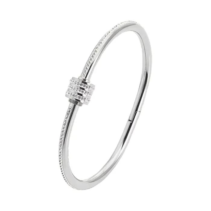 Bracelet en acier inoxydable plaqué or rose et or pour femmes et hommes bijoux à la mode accessoire cadeau