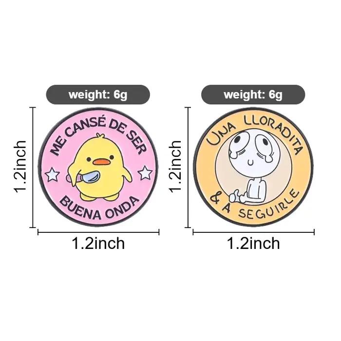 Broches et badges en émail sur le thème des Memes espagnols