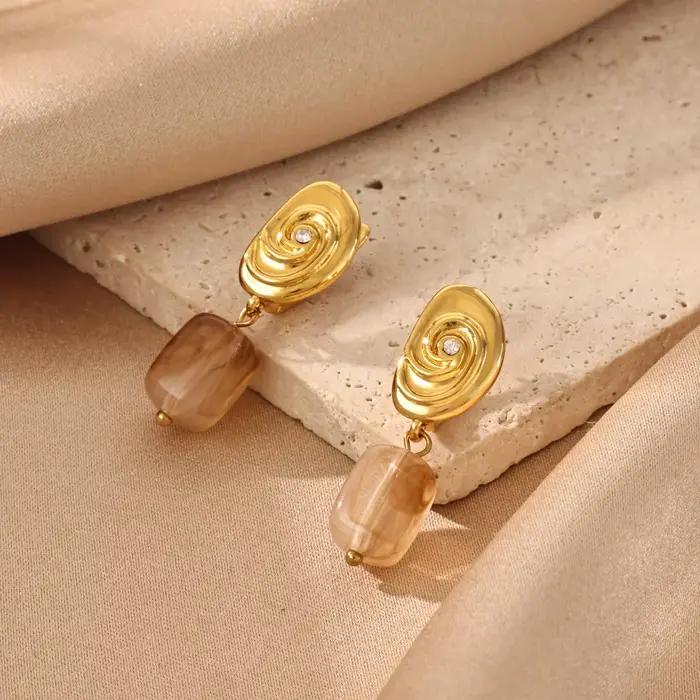 Boucles d'oreilles étoile géométrique pour femmes