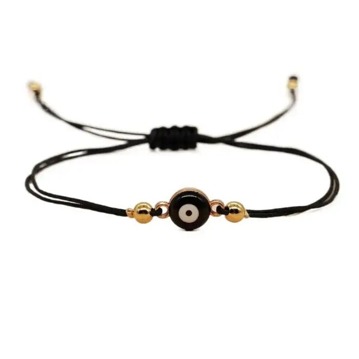 Bracelet créatif œil grec, œil de démon, chaîne porte-bonheur, corde rouge, fait à la main, cadeau d