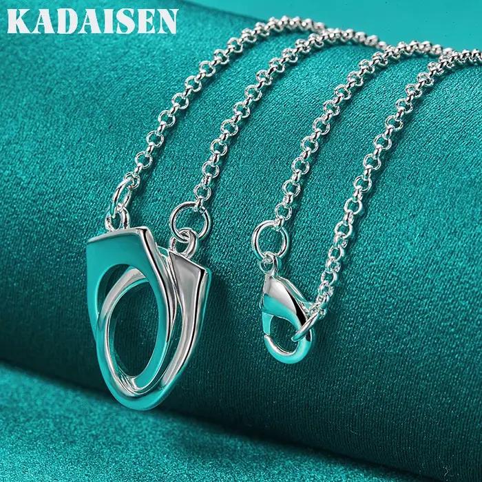 Collier avec pendentif menottes en argent sterling 925