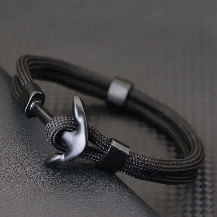 Nouveau Bracelet ancre pour hommes Camping en plein air paracorde Braslet chaîne décontractée Bracel