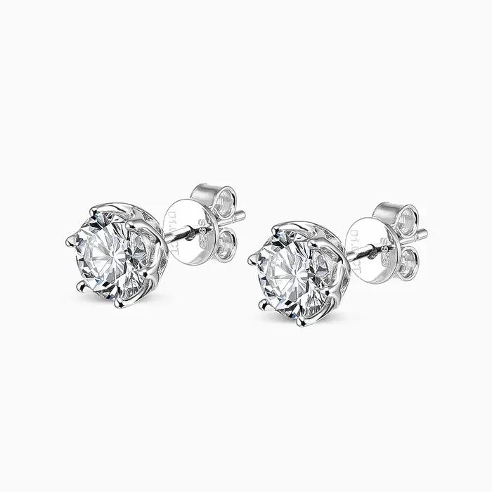 MooYA-Boucles d'Oreilles en Moissanite pour Femme et Fille