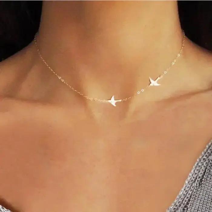 Collier petit oiseau, pendentif oiseau colombe délicat