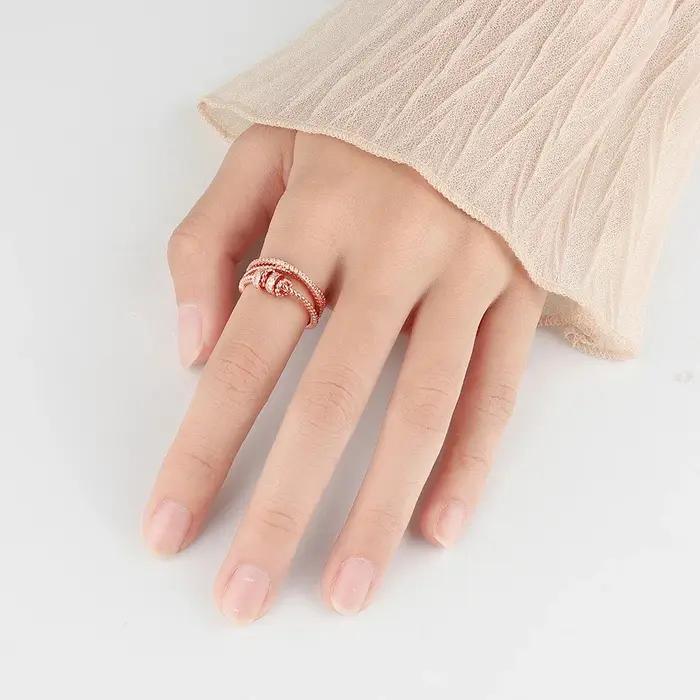 Bague anti-stress réglable en argent sterling 925 Trumium pour femme avec perle