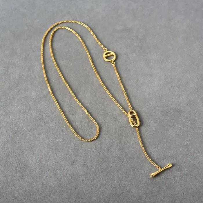 Collier long en grains de café pour femmes