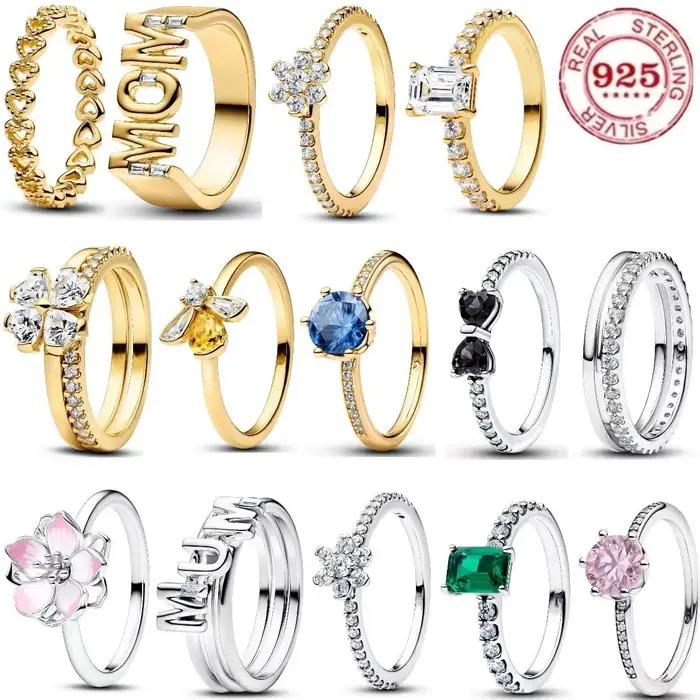 Bague en argent sterling 925 de haute qualité pour la fête des mères