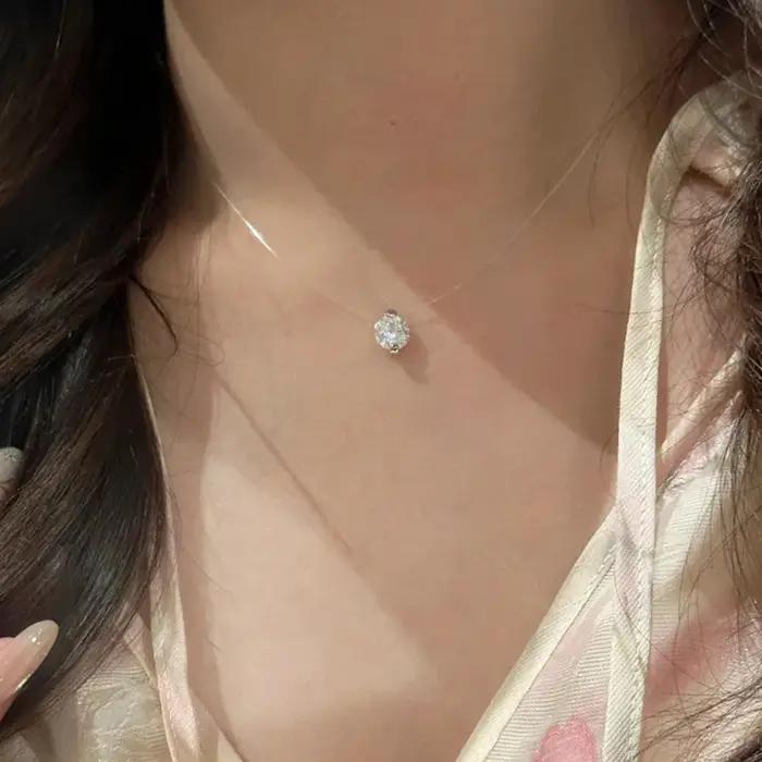 Collier pendentif larmes de sirène en zirconium pour femme élégant et tracker d'humeur cadeau occasion spéciale