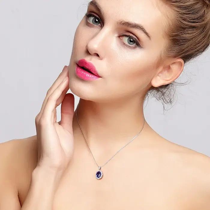 Collier en argent 925 scintillant pour femme et homme