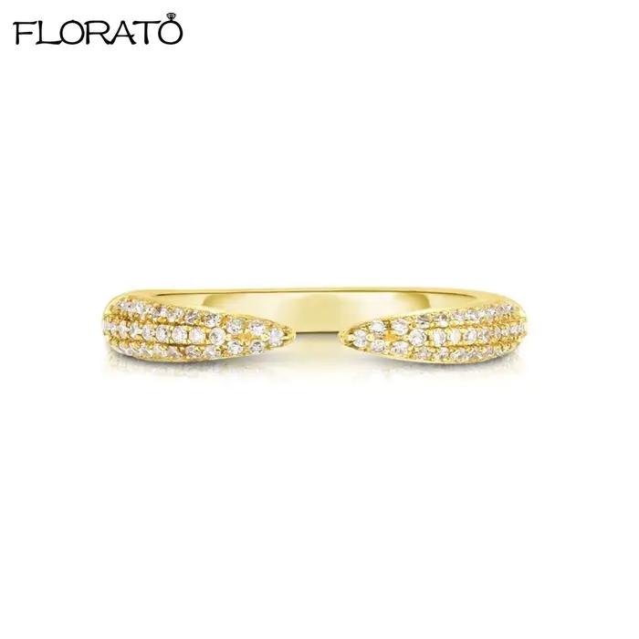 24 bagues en argent plaqué or pour femmes, cristal ouvert, breloques CZ, bijoux de mariage, tendance 2021, Bague Femme Anillo A30