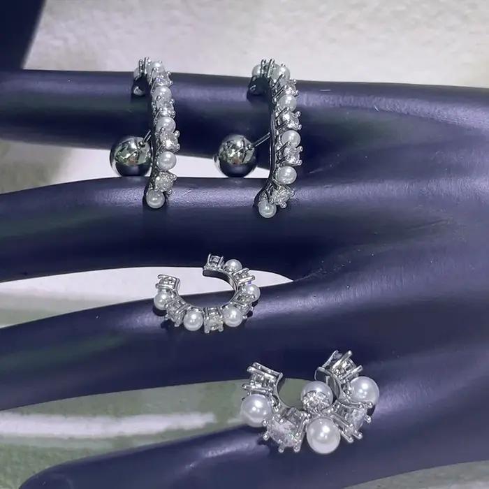 Bracelet de boucles d'oreilles série perle