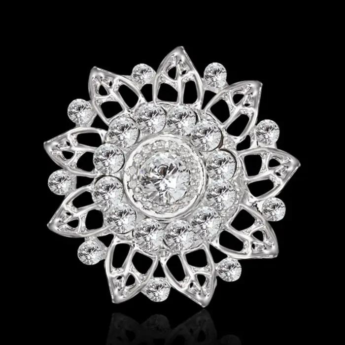 Broche broche bijoux nouvelle mode rétro femmes mode fleur broche cristal strass bijoux pour mariage