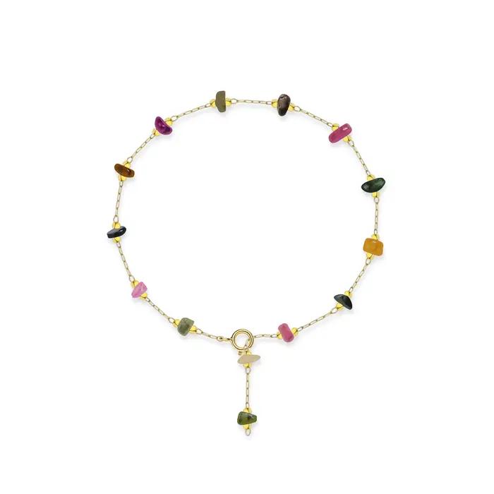 Bracelet en pierre naturelle tourmaline pour femme