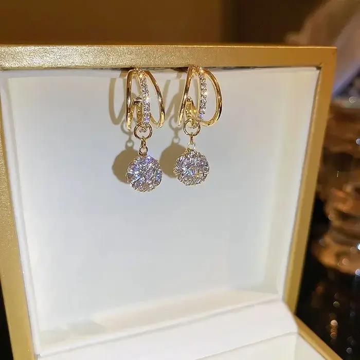 Boucles d'oreilles Vintage françaises avec pampilles en perles et raisin