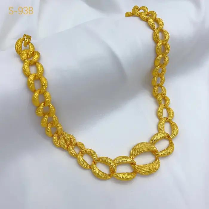 Ensemble de bijoux couleur or 24 carats pour femmes