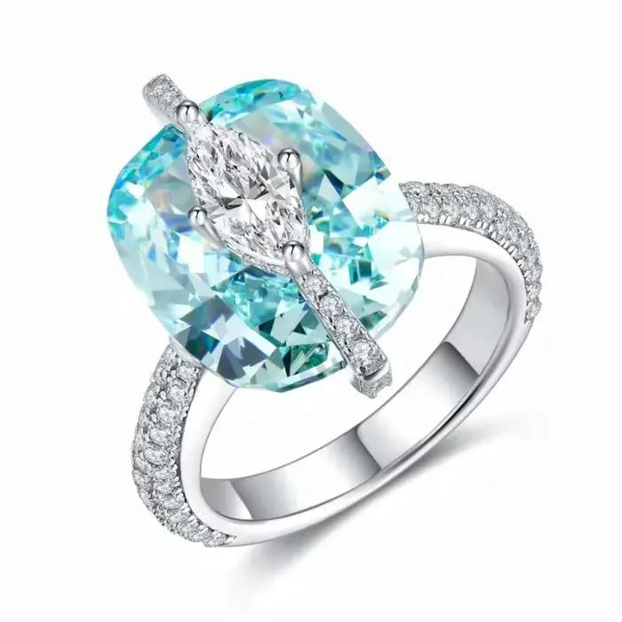 ZOCA 925 bague originale grandes bagues en argent de luxe nouveaux anneaux ambre raiponce pour les femmes marque