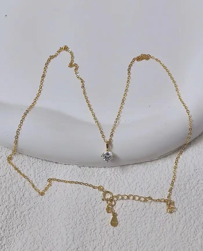 LGKGL 100% 925 argent Sterling géométrique Zircon pendentif collier femmes mode élégant fête bijoux accessoires
