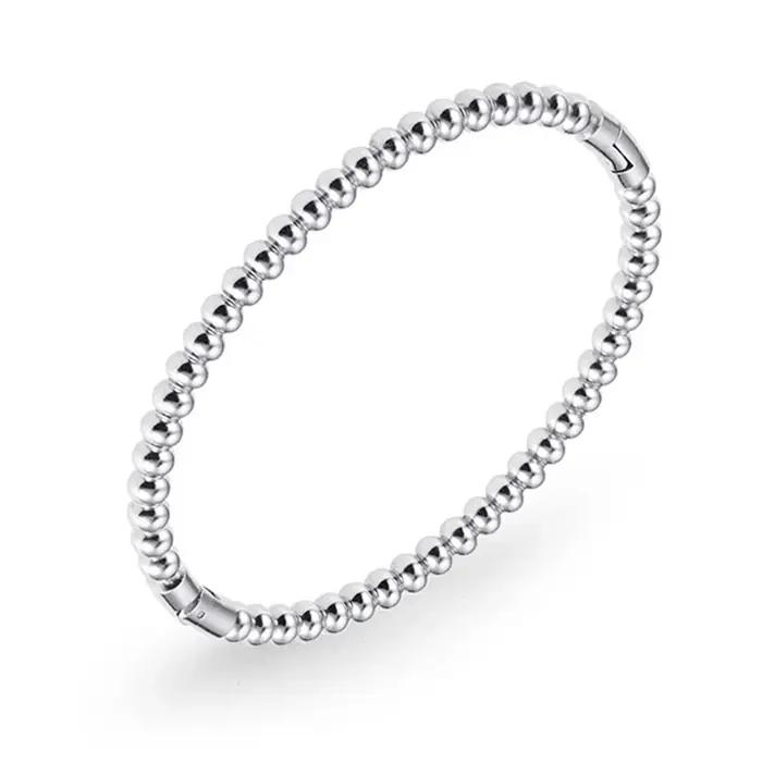 Bracelets de perles boule ronde Bracelets de haute qualité en acier inoxydable boules torsadées poin