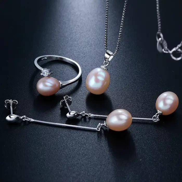 Ensembles de bijoux en perles noires pour femmes