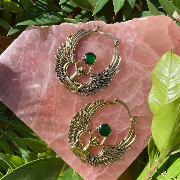 Boucles d'oreilles pour femmes de style européen et américain vintage et tendance